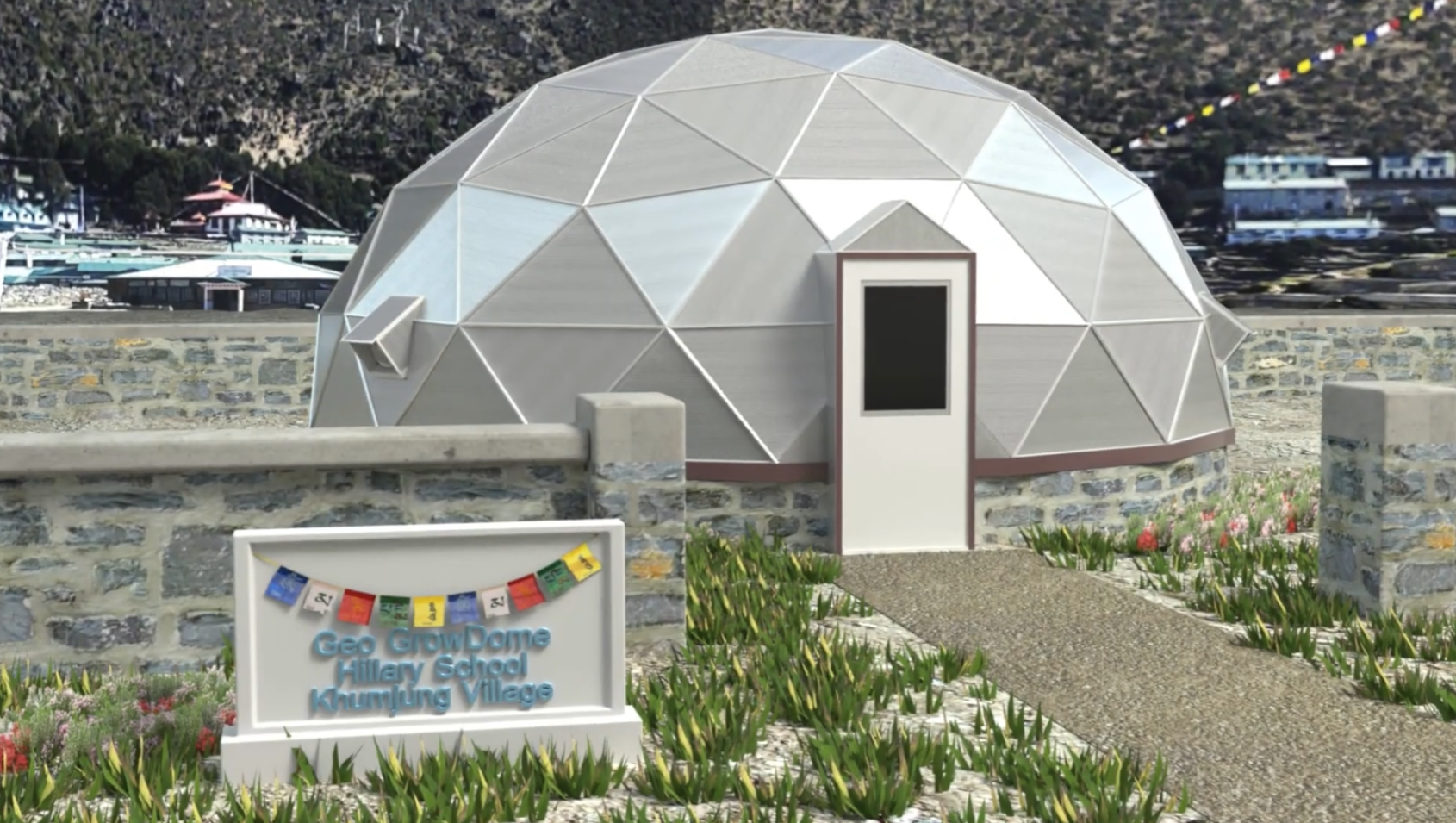 Geo GrowDome at the Hillary School in Khumjung Village