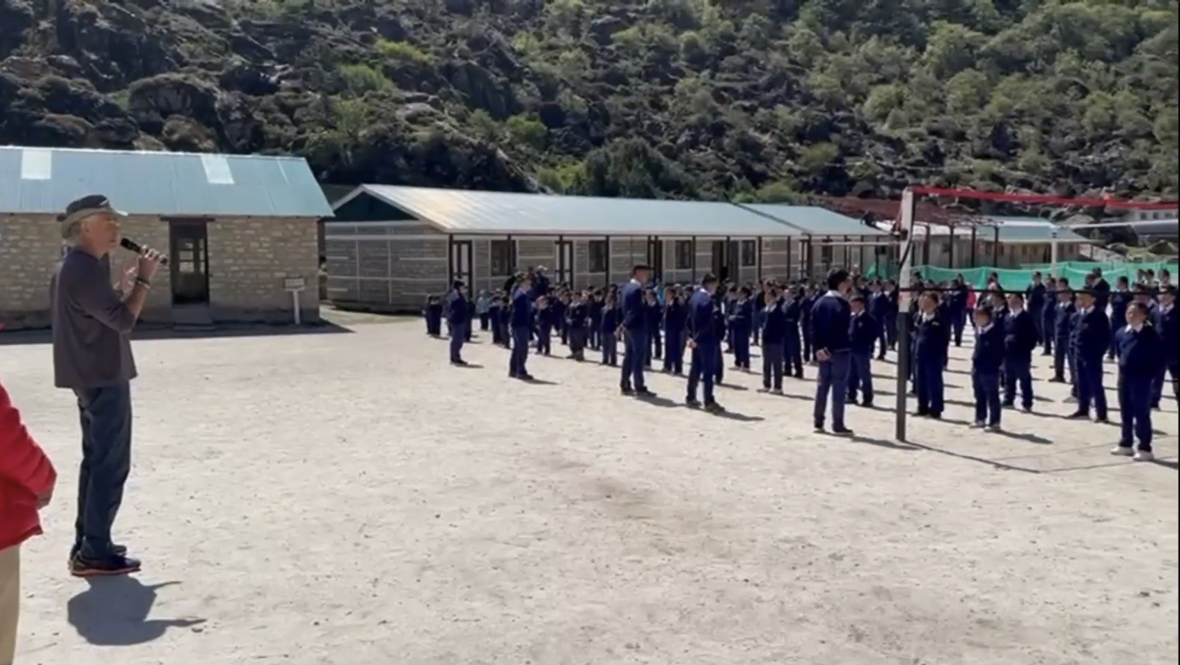 School assembly at the Sir Edmund Hillary School